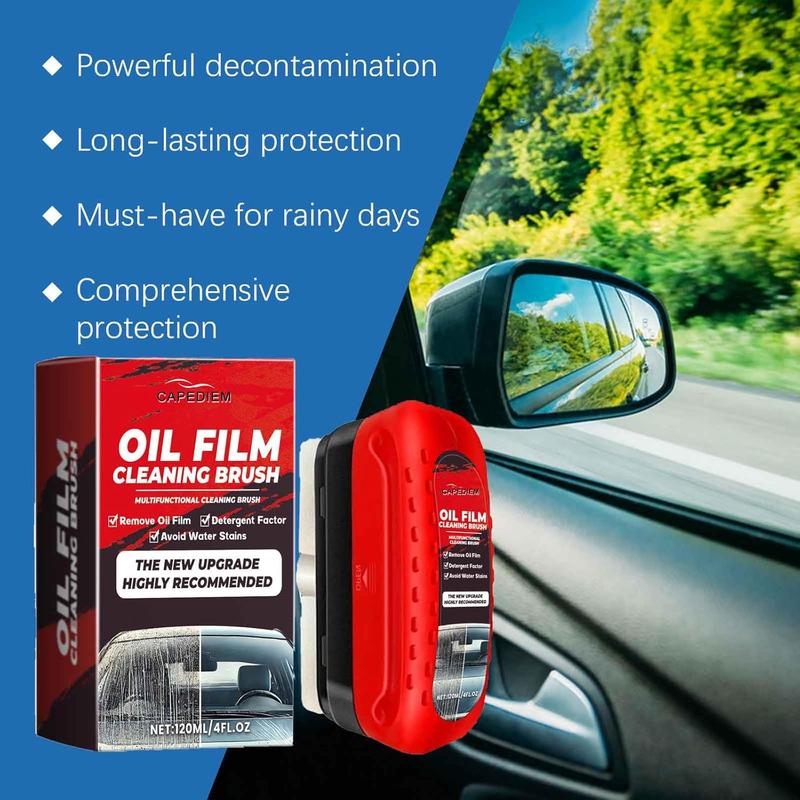 Multifunctional Car Cleaning Brush Car Windshield Side Window Cleaning Tool Car Wash Accessories Car Stuff Homonth Car Glass Oil Film Remover