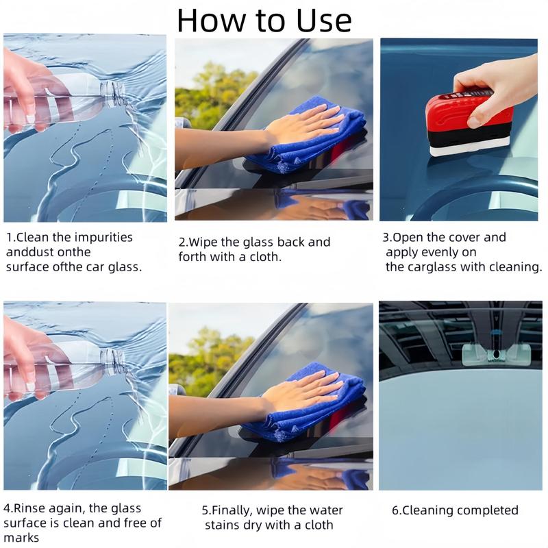 Multifunctional Car Cleaning Brush Car Windshield Side Window Cleaning Tool Car Wash Accessories Car Stuff Homonth Car Glass Oil Film Remover