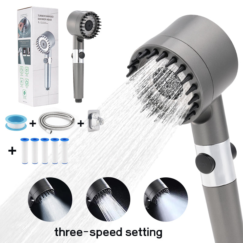 9-Piece High-Pressure Shower Set with Adjustable Massage & Built-In Filter